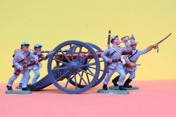 SOLD Britains ACW Confederate (Early) Gun & Herald Infantry