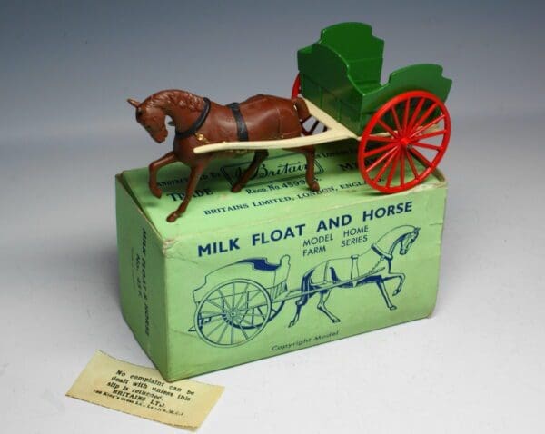 SOLD Britains 45F Milk Float & (PLASTIC) Horse