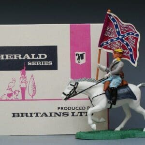 SOLD Britains ACW Confederate Cavalry Standard Bearer Repro Box
