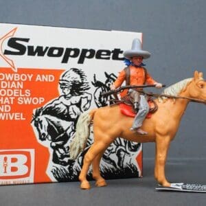 Swoppet Mounted Cowboy Resting (2nd Issue) - with SHOP TAG!