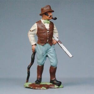 SOLD Herald Farmer with Shotgun - Rare DARK BROWN Variant!