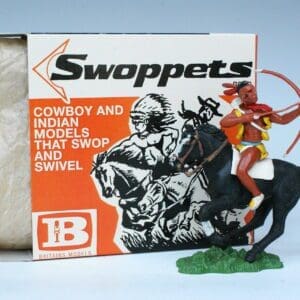SOLD Swoppet Indian Brave with Bow & Arrow Mounted
