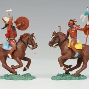 SOLD Swoppet Mounted Indians - Medicine Man & Brave