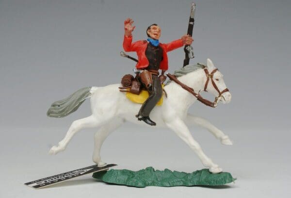 SOLD Swoppet Mounted Wounded Cowboy - with Tag!