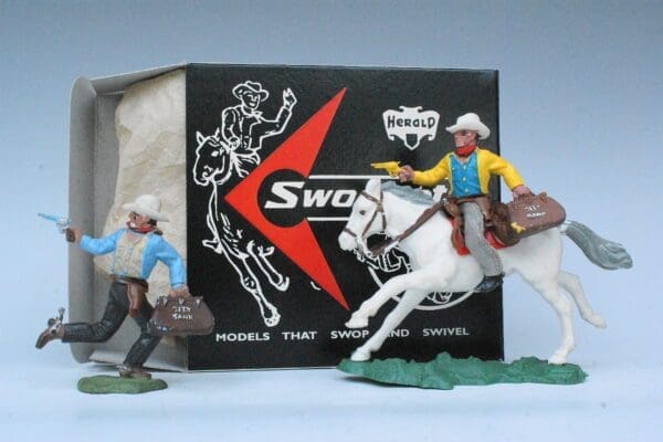 SOLD Herald Swoppet Bank Robbers - Mounted & On Foot