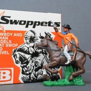 Swoppet Mounted Cowboy Firing - BLACK Hat