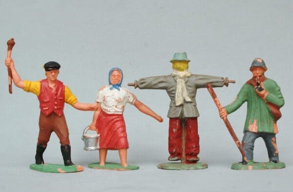 SOLD Timpo Farm Folk - Set of 4 Figures