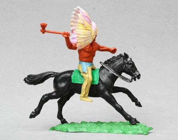 SOLD Timpo 1st Series Mounted Swoppet Indian - OLIVE Legs