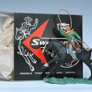 SOLD Herald Swoppet Mounted Cowboy with Lasso
