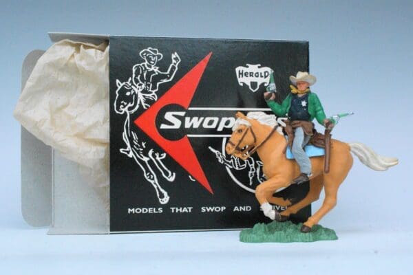 SOLD Herald Swoppet Mounted Cowboy Sheriff