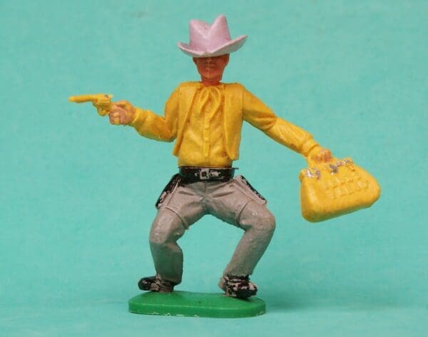 SOLD Timpo 1st Series Swoppet Bank Robber - LILAC Big Hat