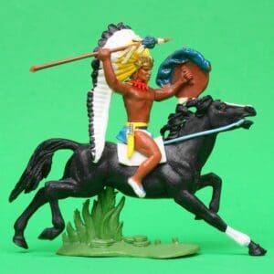 Britains Swoppet Indian Chief with Spear, Mounted