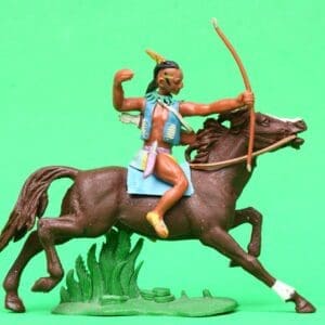 Britains Swoppet Indian Brave with Bow, Mounted