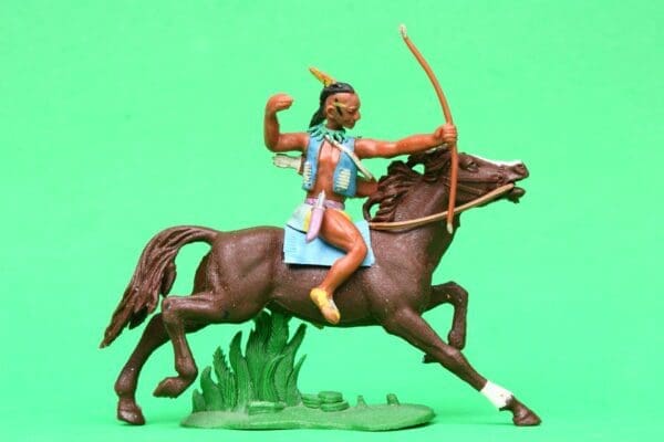 Britains Swoppet Indian Brave with Bow, Mounted