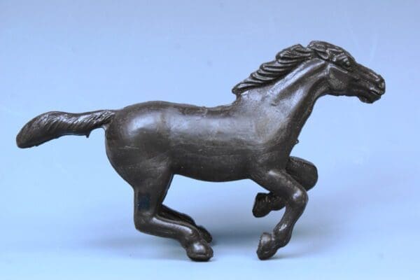Marx Wild West Galloping Horse - DARK BROWN Plastic