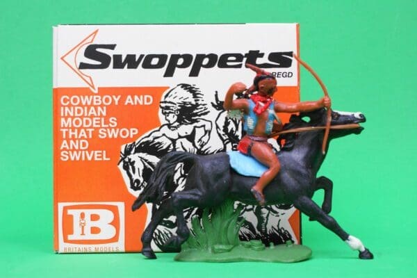 Britains Swoppet Indian Brave with Bow, Mounted #2
