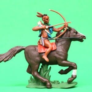 Britains Swoppet Indian Brave with Bow & Arrow, Mounted #1