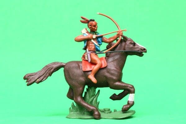 Britains Swoppet Indian Brave with Bow & Arrow, Mounted #1