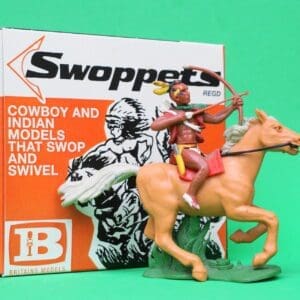 Britains Swoppet Indian Brave with Bow & Arrow, Mounted