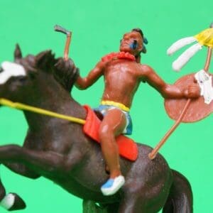 Britains Swoppet Indian Brave with Tomahawk, Mounted