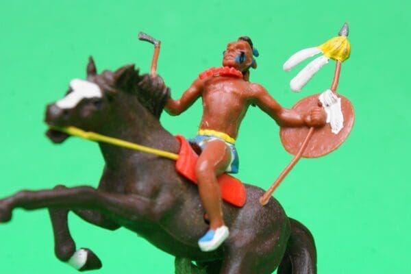 Britains Swoppet Indian Brave with Tomahawk, Mounted