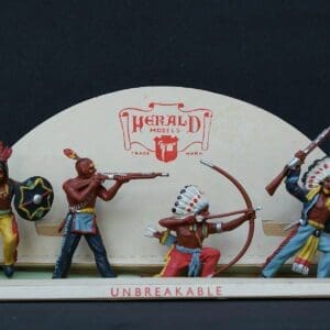 SOLD Herald Zang Fighting Indians Display Card