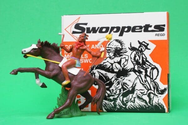 Britains Swoppet Indian Brave with Tomahawk, Mounted #2