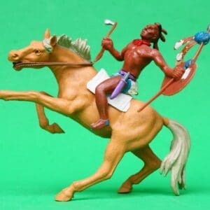 Britains Swoppet Indian Brave with Tomahawk, Mounted #3