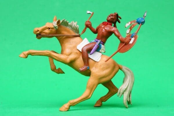 Britains Swoppet Indian Brave with Tomahawk, Mounted #3