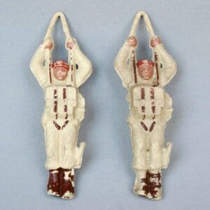 SOLD Trojan Paratroopers (Raised Arms) - WHITE Plastic