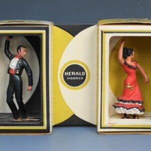 SOLD Herald Spanish Dancers Rare Twin Cartons