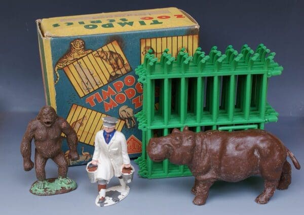 SOLD Timpo Zoo Cages & Animals No.5