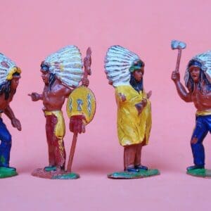 SOLD Timpo Wild West 4 Indians on Foot #1