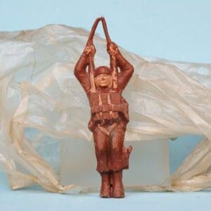 SOLD Trojan Paratrooper (Raised Arms) - BROWN Plastic!