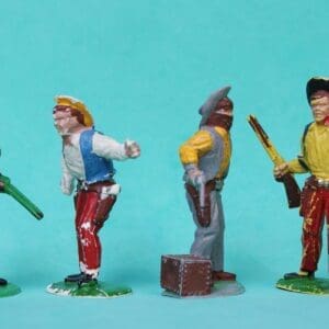 NEW! Timpo Wild West 4 Cowboys on Foot #1