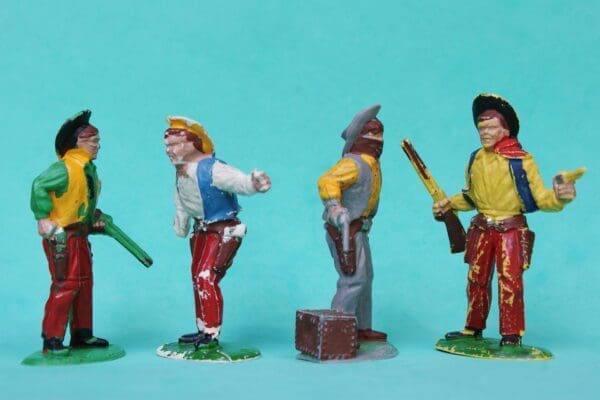 NEW! Timpo Wild West 4 Cowboys on Foot #1