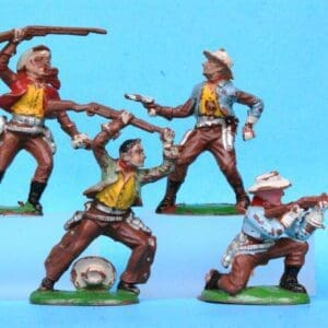 SOLD Cherilea 50mm Lead Mould Cowboys - Set of 4