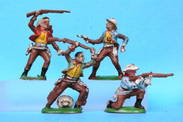SOLD Cherilea 50mm Lead Mould Cowboys - Set of 4