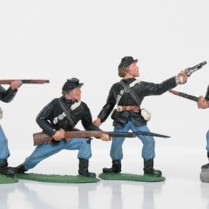 SOLD Timpo Solid Plastic ACW Set 4 Union Infantry