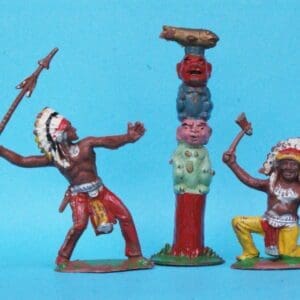 SOLD Cherilea Indians & Totem from Lead Moulds