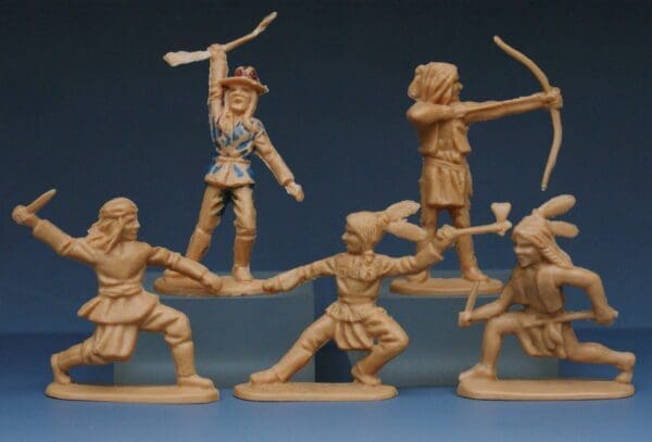 SOLD Braidwood (Scotland) Apache Indians Unpainted Buff Plastic