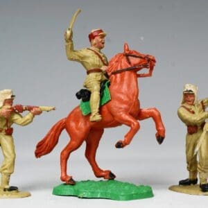 SOLD Timpo Solid Plastic Mounted Legion Officer & Infantry