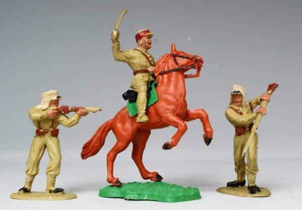 SOLD Timpo Solid Plastic Mounted Legion Officer & Infantry