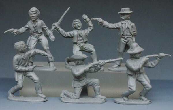 SOLD Braidwood (Scotland) Cowboys Unpainted Grey Plastic