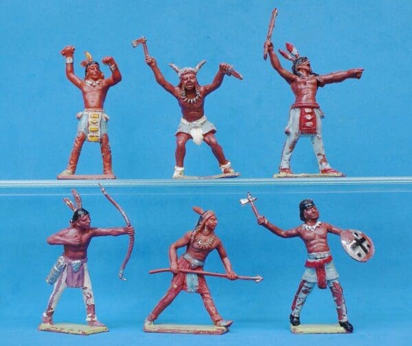 **SALE** Cherilea 60mm Indians Full Set - BLUE Paint