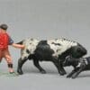 SOLD Timpo Farm Drover, Bull & Calf - BLACK Plastic!