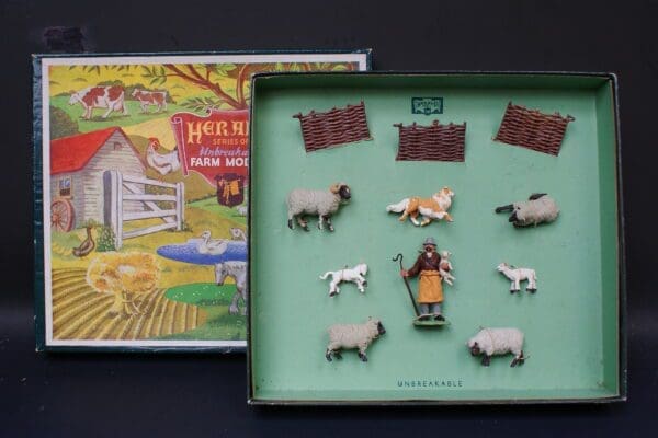 SOLD Herald Farm Box Set with Shepherd - 11 Pieces