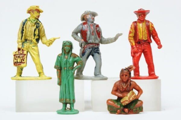 SOLD Timpo Wild West Group of Figures from Lead Moulds