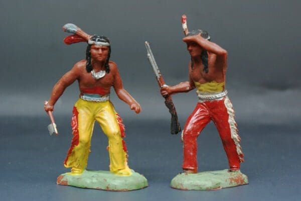 SOLD Speedwell/VP Pair of Larger Indians on Foot - Superb!
