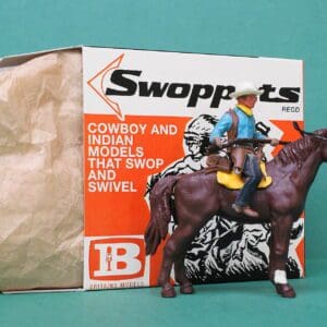 SOLD Swoppet 2nd Series Mounted Cowboy Resting